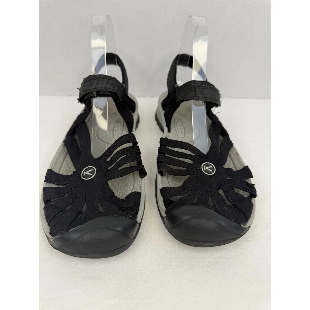 Keen Rose Sandals Womens 9 Black Gray Strappy Sport Hiking Water Shoes 1008783 - Picture 3 of 9